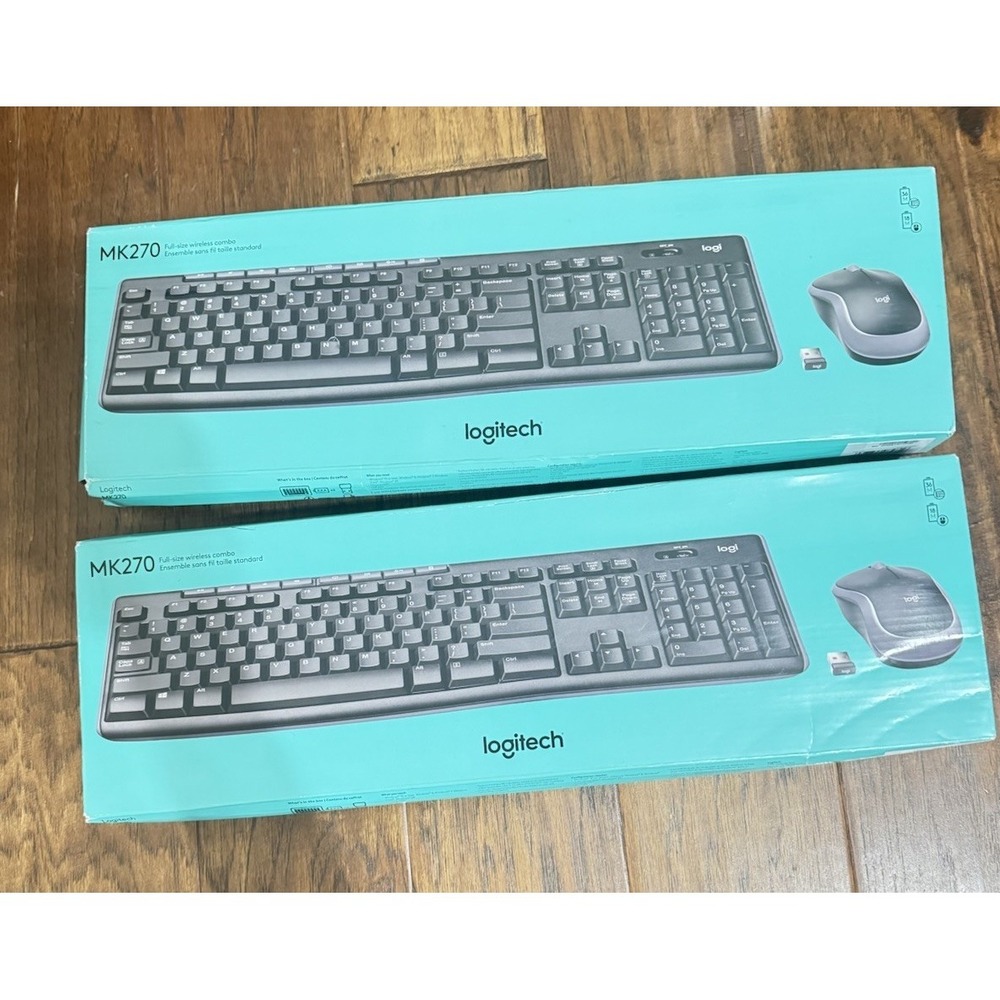 2* Logitech MK270 Wireless Keyboard and Mouse Combo‎ (920-004536)